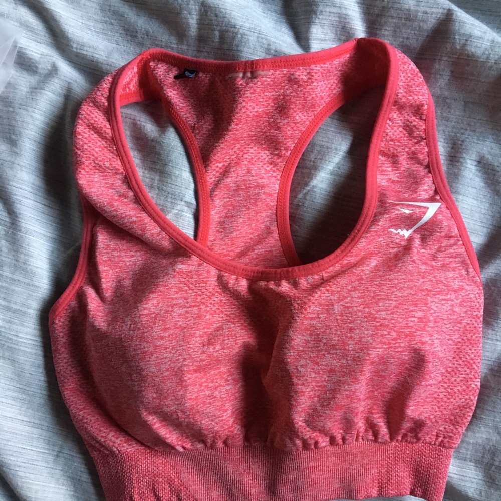 Gymshark Seamless Sports Bra (Sherbert Pink)